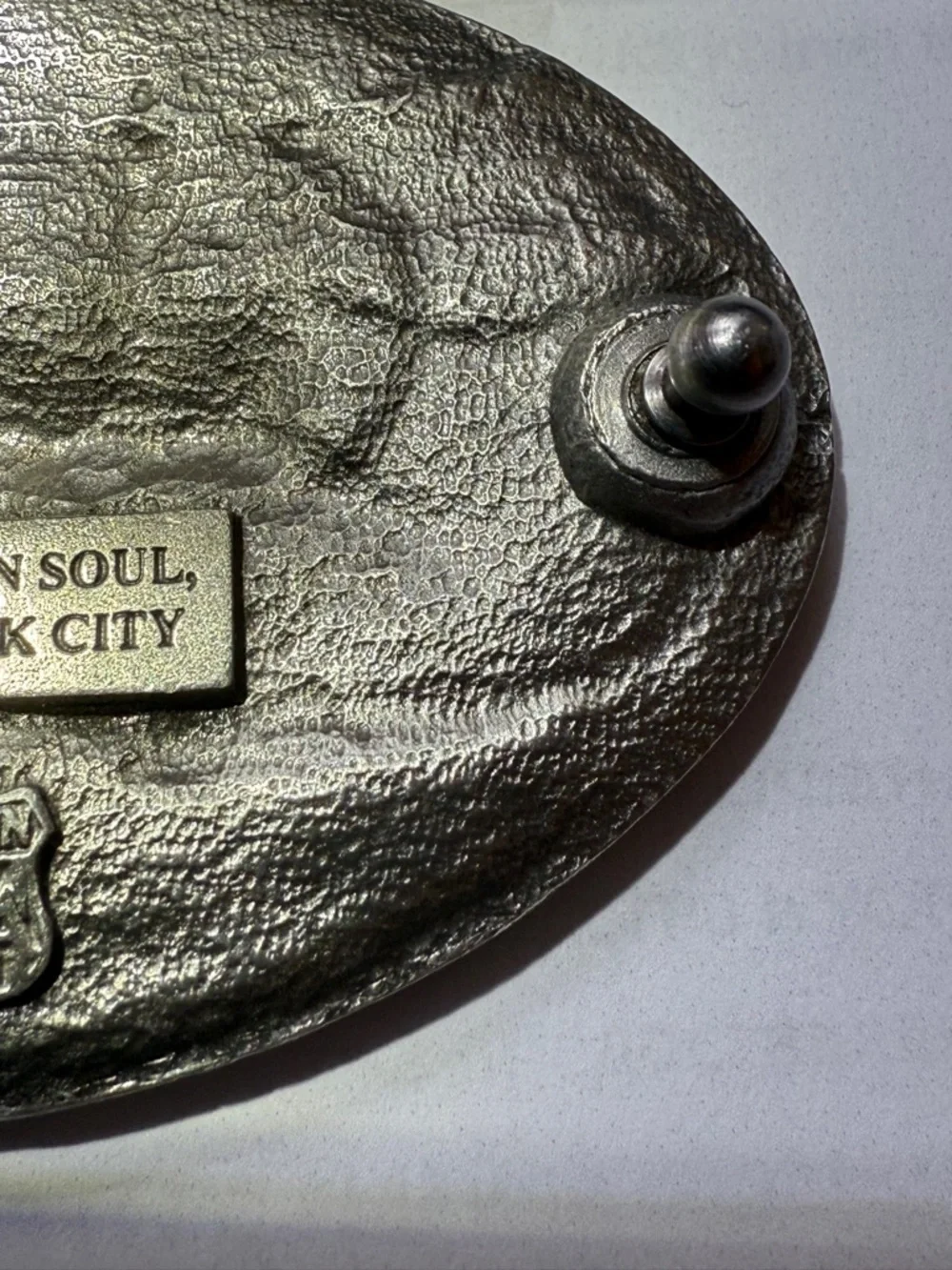 NASA American Soul New York City made in America Silver & Blue  Oval Belt Buckle